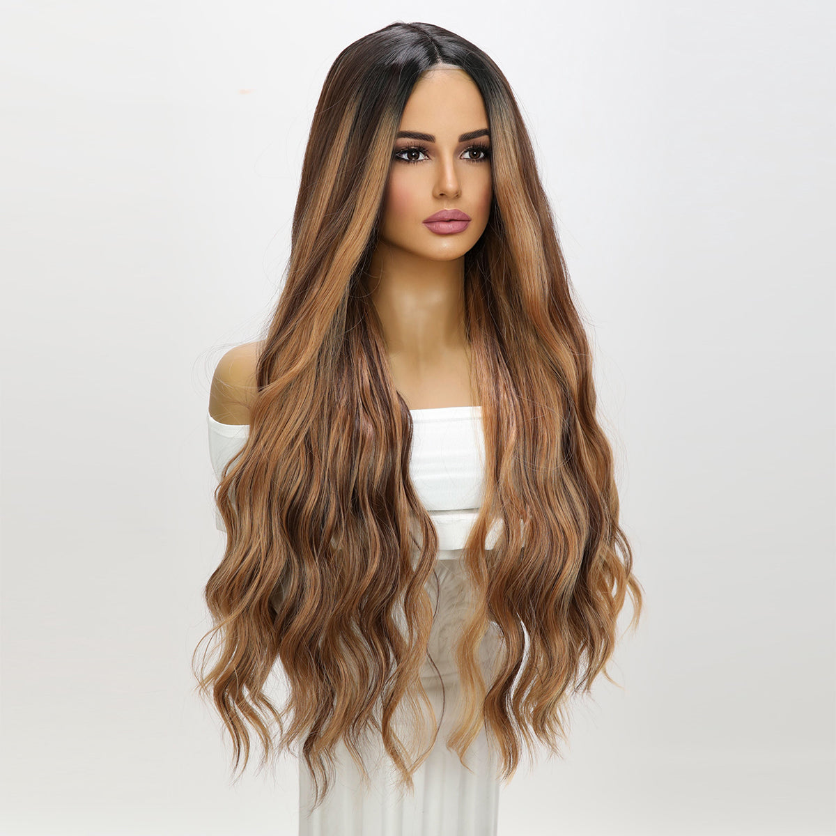 Carolina | Ginger Highlight | Long BodyWave | Lace Front Wig | 30 inch | SM9232 | Popinrow