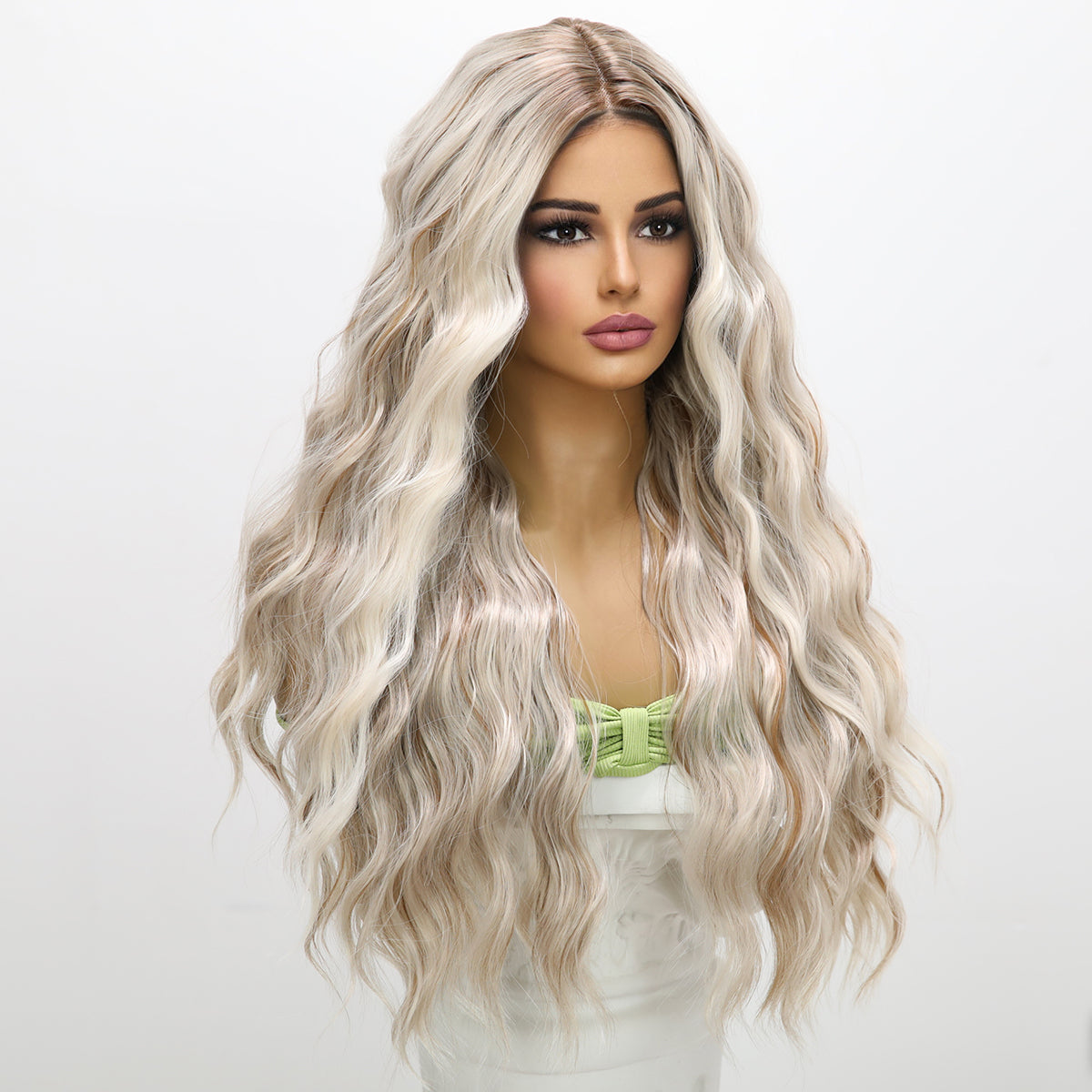 Charli | Grey Dark Brown Gradient | Straight | T-Part 13*5*1 Lace Front | 28 Inches | SM9669 | Apn Popinrow