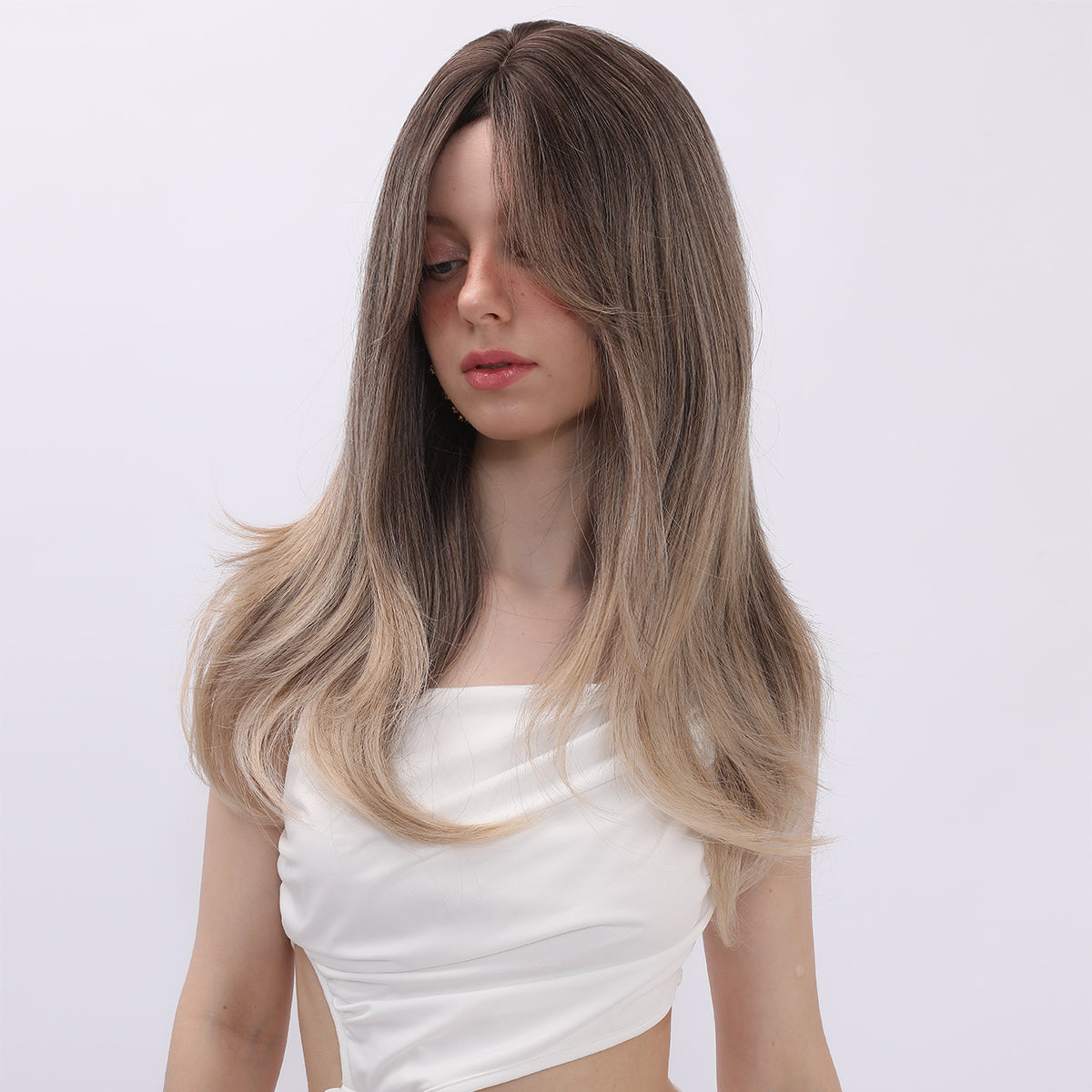 Anaya | Omber Grey | Straight Hair Wig | 24inch | SM3130 | Apn Popinrow