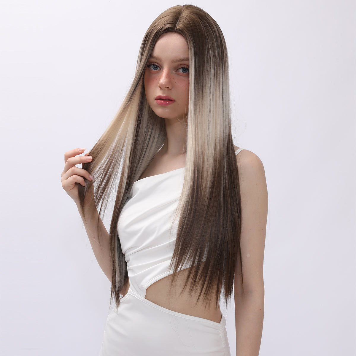 Daleyza | Brown and Ombre | Straight Hair Wig | 26 inch | SM1659 | Apn Popinrow
