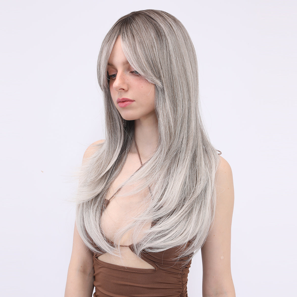 Shiloh | Brown | Daily Style | Straight Wig | 22 Inch | SM258 | Apn Popinrow