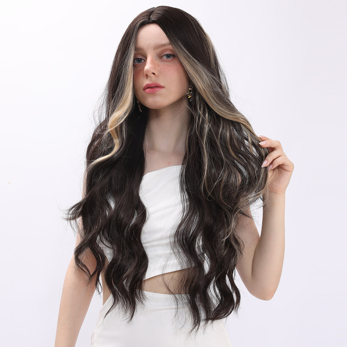 Liana | Brown and Blonde Mixed | Curly Hair Wig | 30 inch | SM7669 | Apn Popinrow