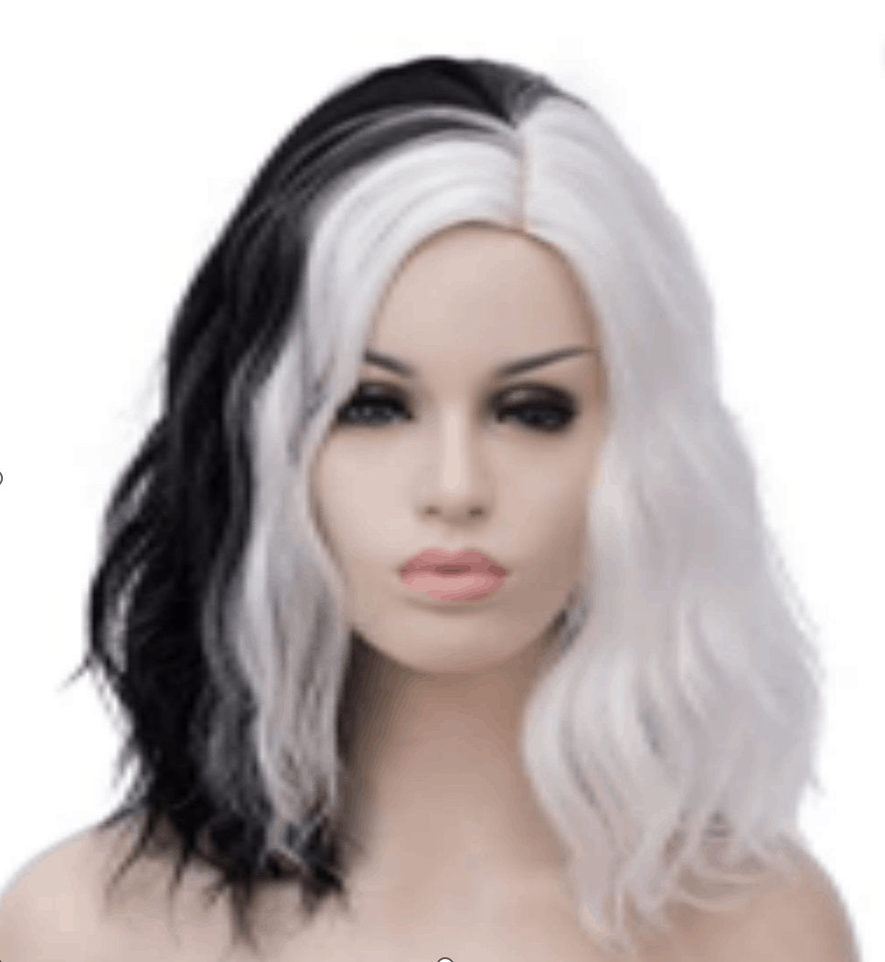 Daphne | Cosplay | Black & White | Wavy Bob | 14 Inch | TM Pop