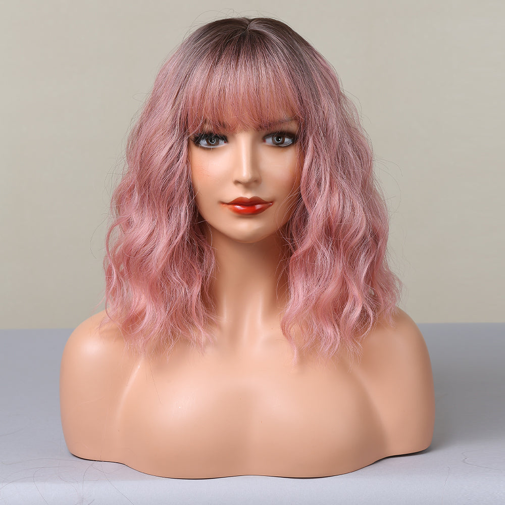 Pink Gradient | Curly Bob | 14inch | apn Prtheus