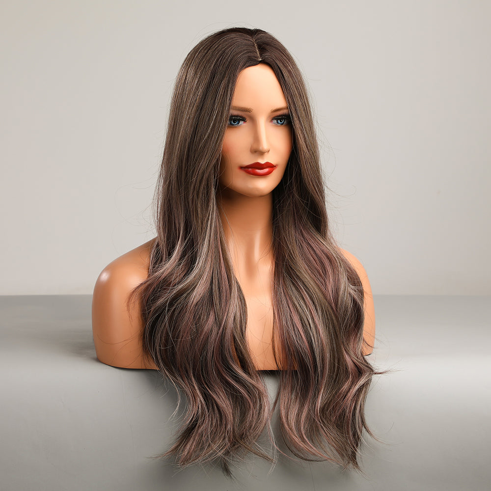 Pink grey MIX | Loose Wave | 24inch | apn Prtheus