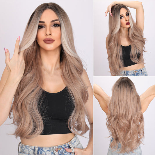 Ada | Blonde and Pink Gradient Wig | Body Wave Wig | 28 inch Wig | TM Pop