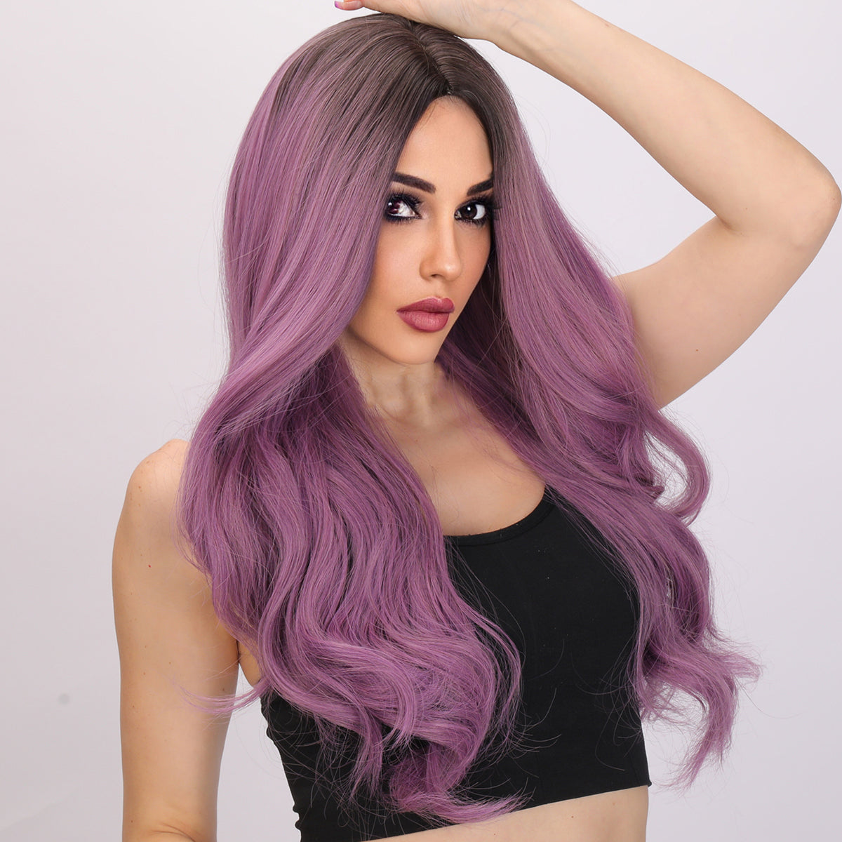 Iris | Purple Wig | Body Wave Wig | 28 inch Wig | TM Pop