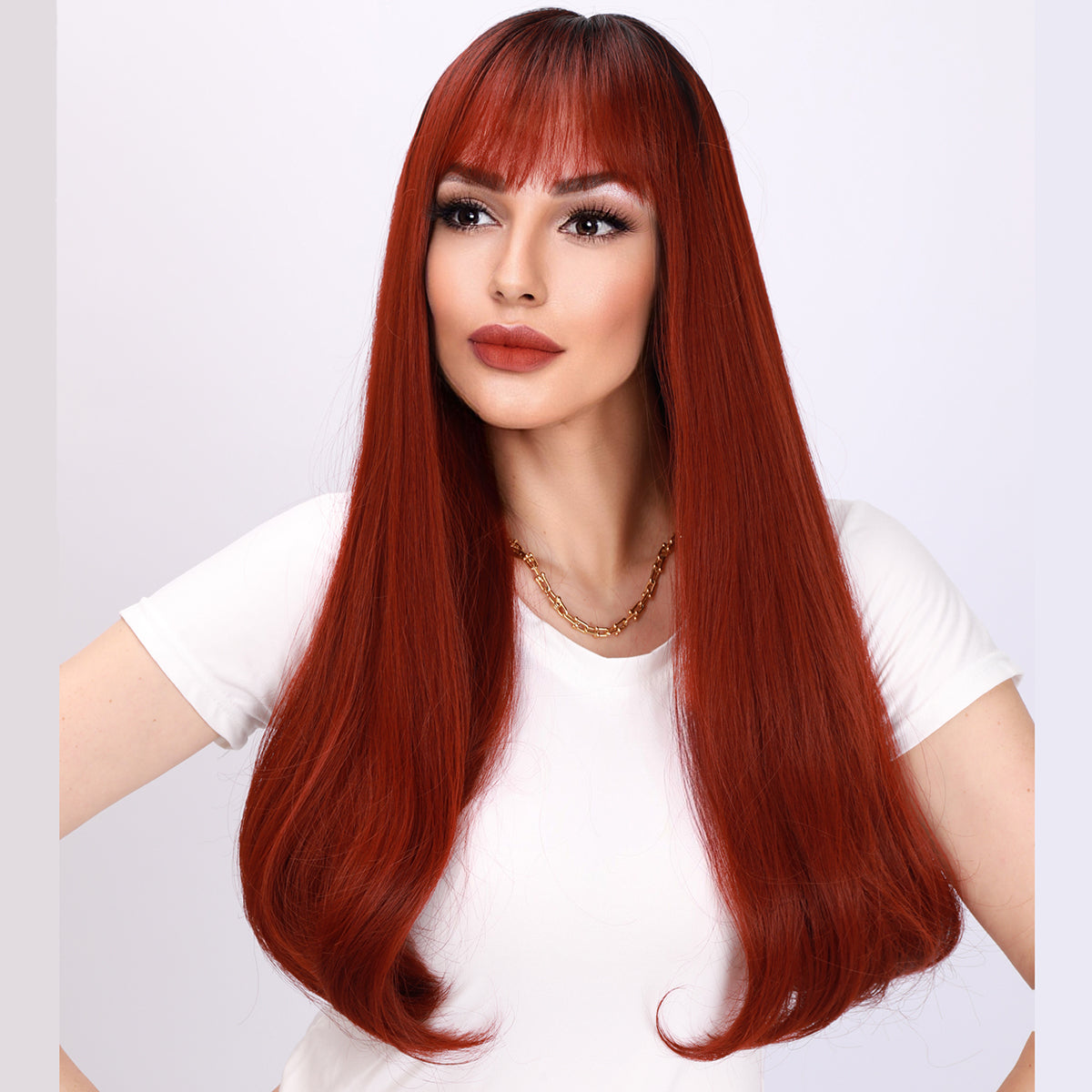 Nyla | Wine Red Wig | Deep Wave Wig | 22 inch Wig | TM Pop