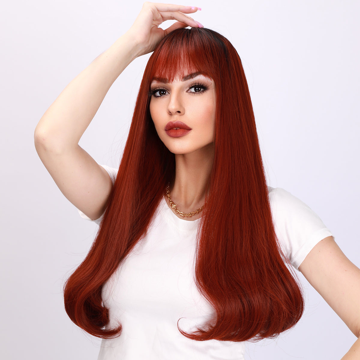 Nyla | Wine Red Wig | Deep Wave Wig | 22 inch Wig | TM Pop