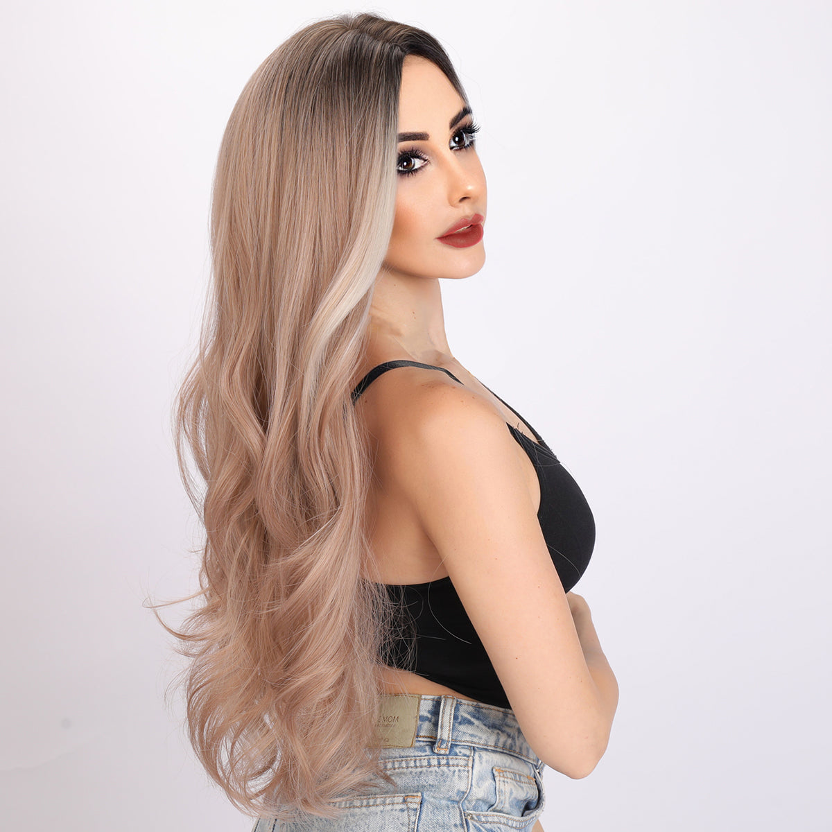 Ada | Blonde and Pink Gradient Wig | Body Wave Wig | 28 inch Wig | TM Pop