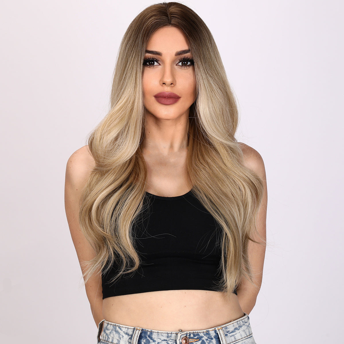 Norah | Brown and Ombre Gradient Wig | Loose Wave Wig | 24 inch Wig | TM Pop