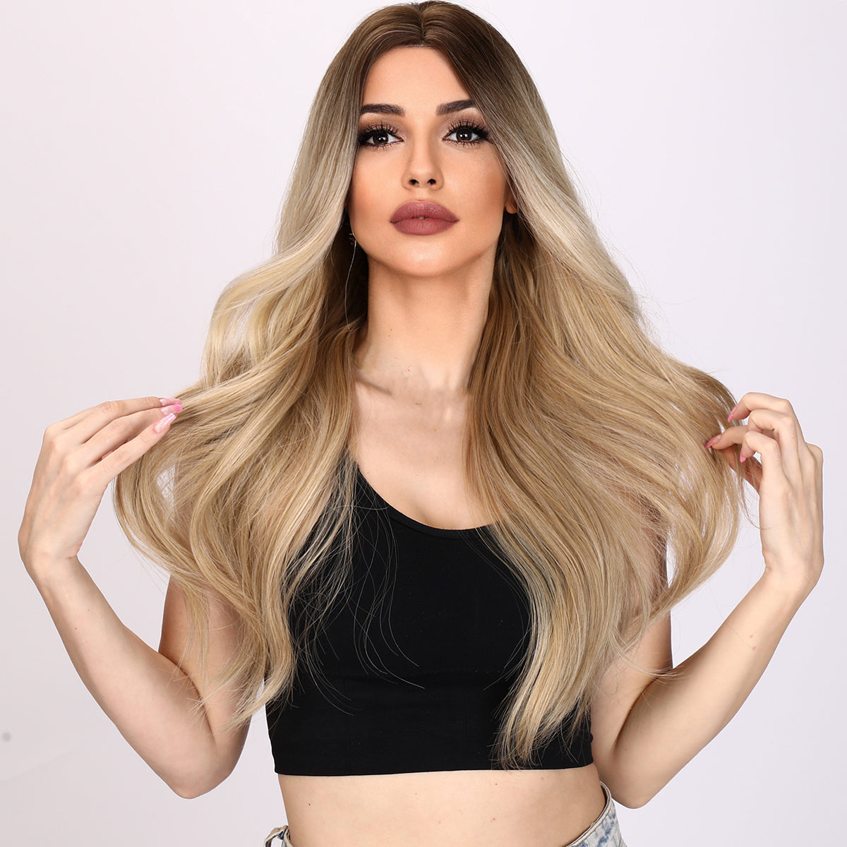 Norah | Brown and Ombre Gradient Wig | Loose Wave Wig | 24 inch Wig | TM Pop