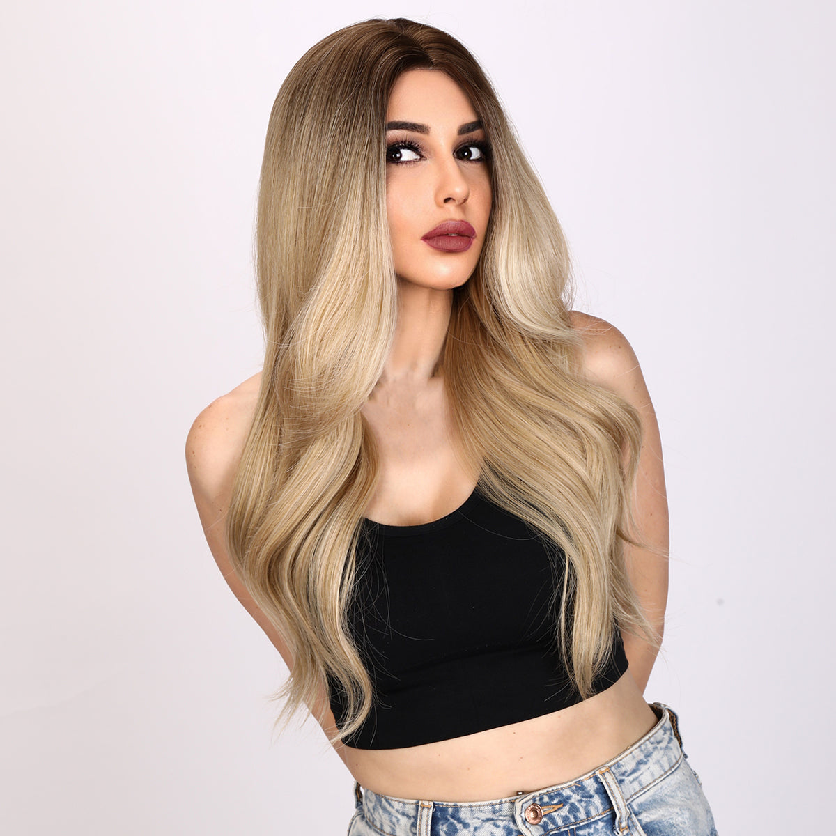 Norah | Brown and Ombre Gradient Wig | Loose Wave Wig | 24 inch Wig | TM Pop