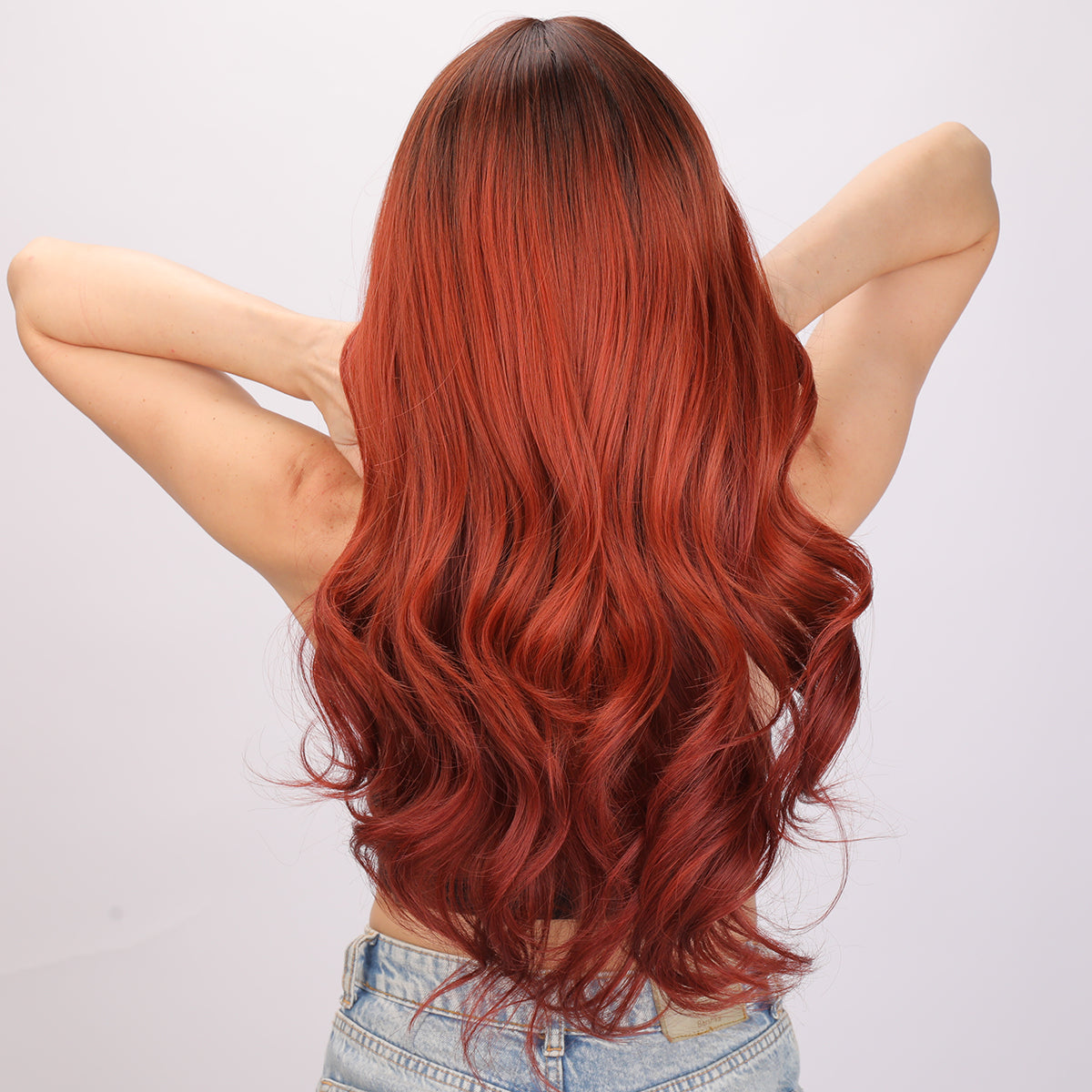 Ariella | Wine Red Gradient Wig | Loose Wave Wig | 26 inch Wig | TM Pop