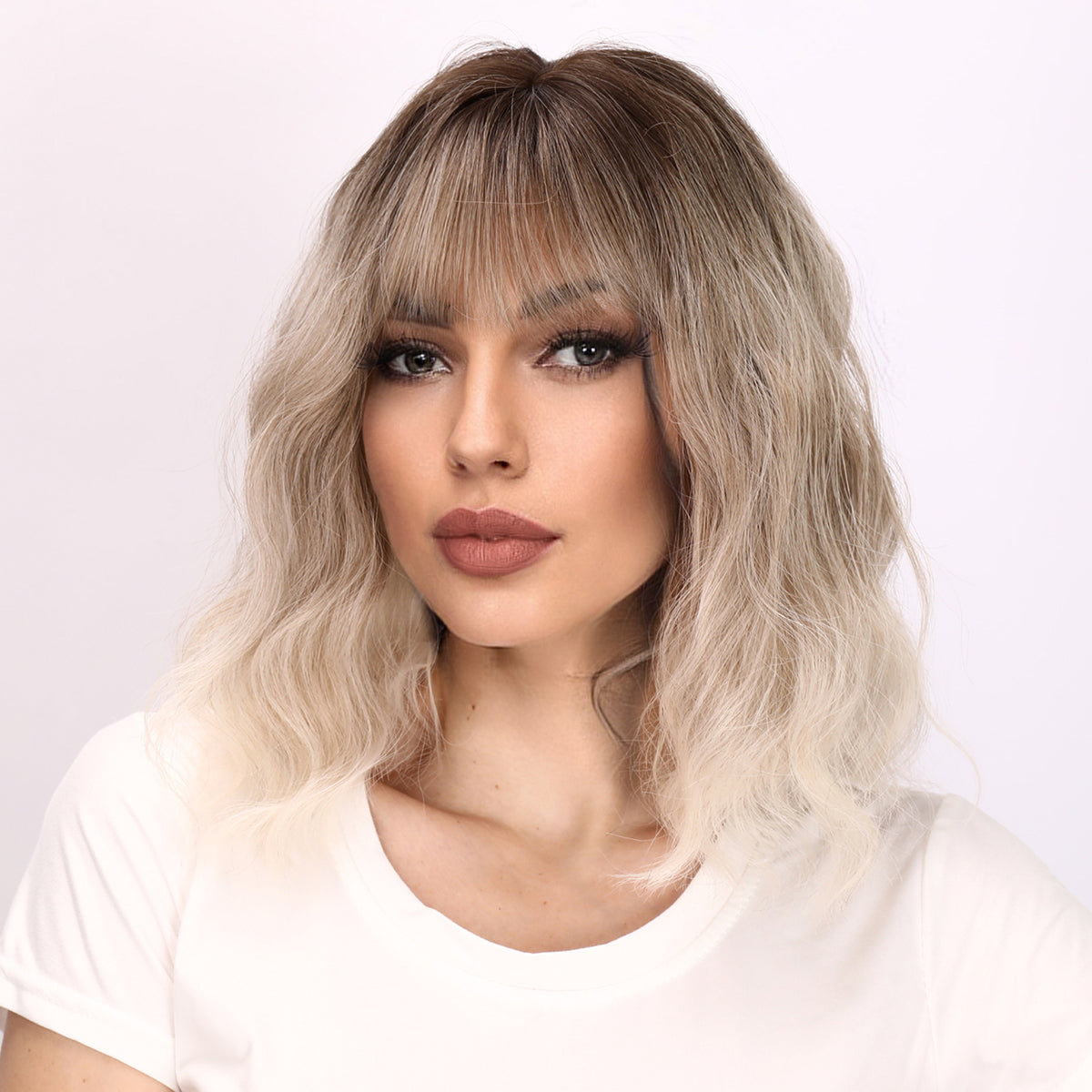 Elise | Blonde and Ombre Gradient Wig | Curly Bob Wig | 14 inch Wig | TM Pop