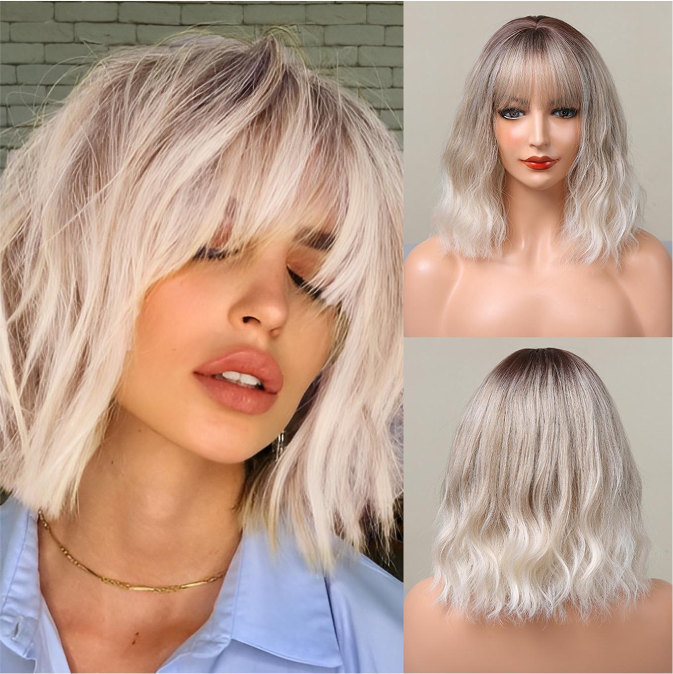 Golden Gradient | Curly Bob | 14inch | apn Prtheus