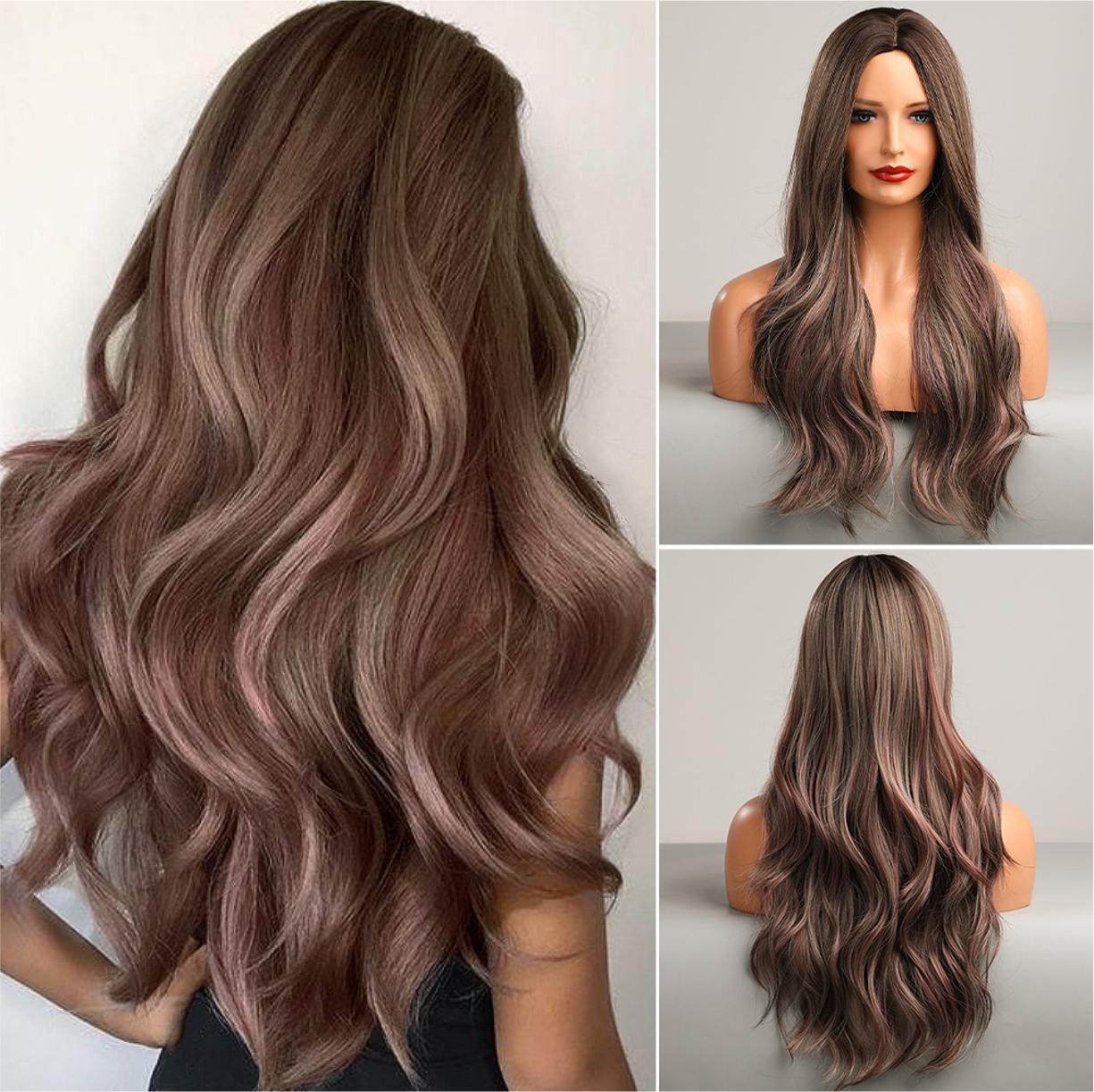 Pink grey MIX | Loose Wave | 24inch | apn Prtheus