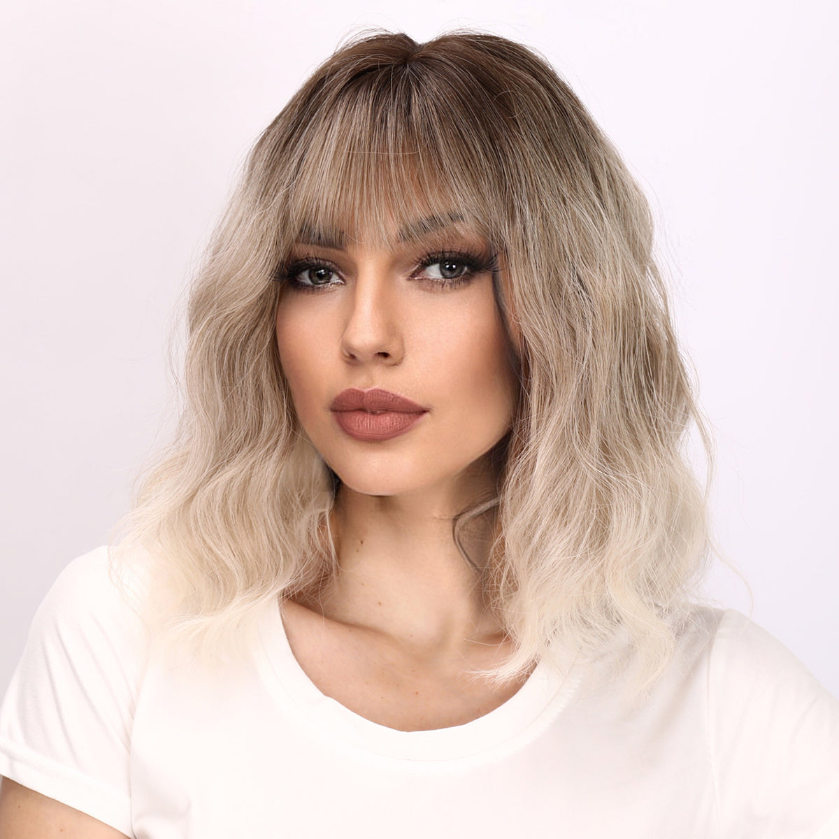 Elise | Blonde and Ombre Gradient Wig | Curly Bob Wig | 14 inch Wig | TM Pop