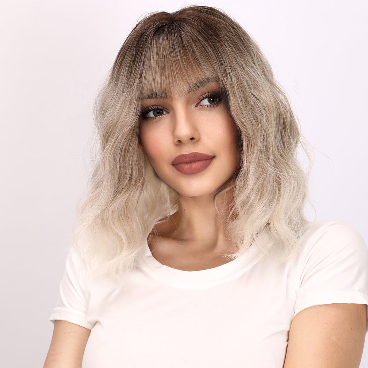 Elise | Blonde and Ombre Gradient Wig | Curly Bob Wig | 14 inch Wig | TM Pop