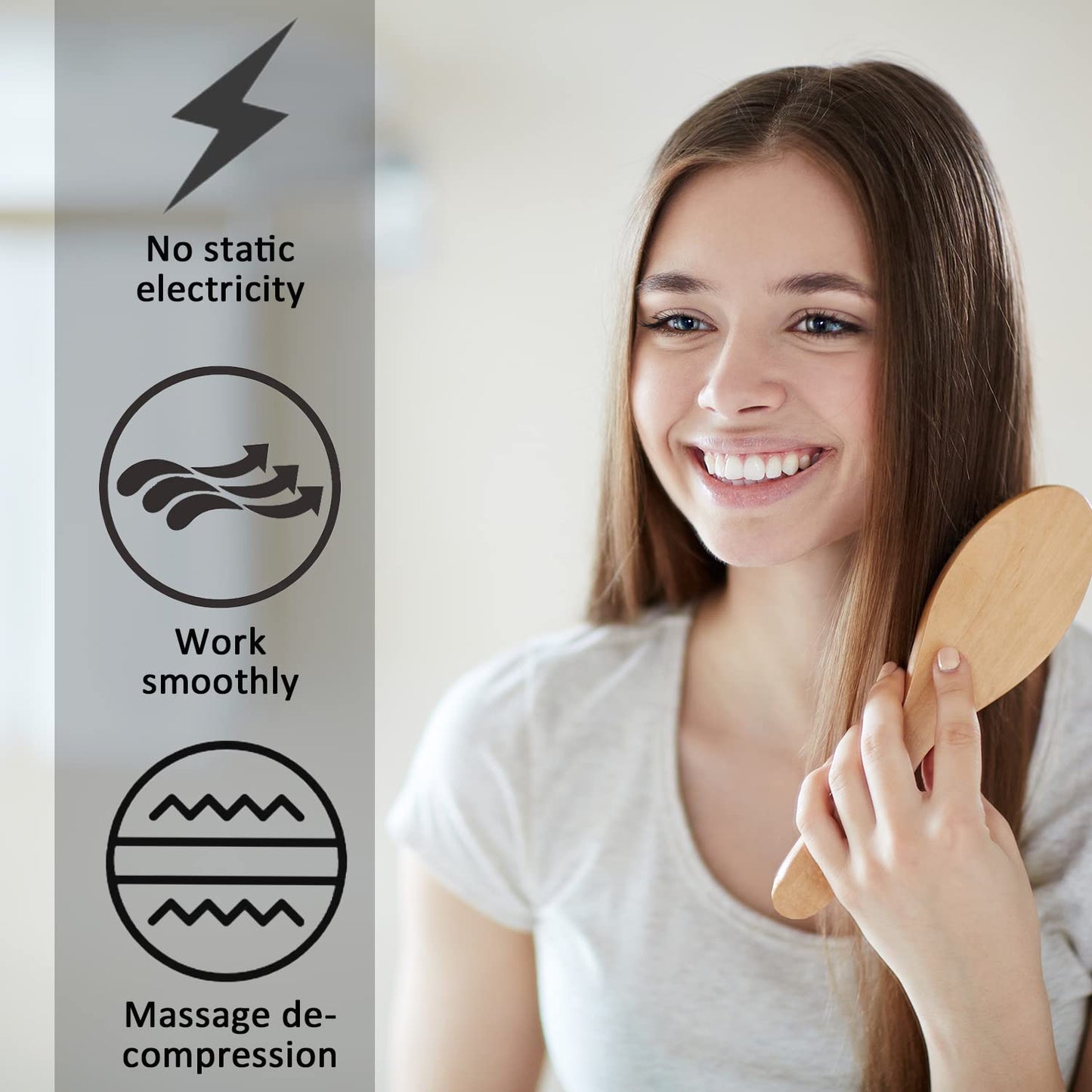 Cosmo | Wig Brush | Wood Handle Comb | TM Pop