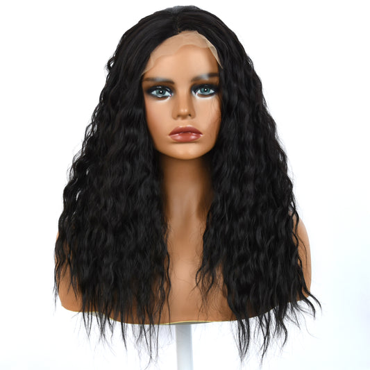 Kaylani | 6*5*1 Front Lace | Black | Curly Wave | 18" | TM Pop