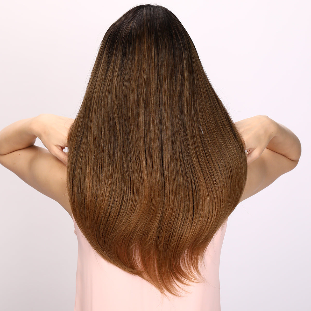 Sawyer | Brown and Ombre Wig | Straight Hair Wig | 26 inch Wig | TM Pop