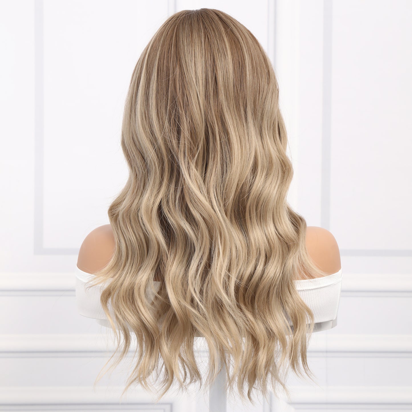 Morgan | White and Gold MIX Wig | Loose Wave Wig | 22 Inch Wig | TM Pop