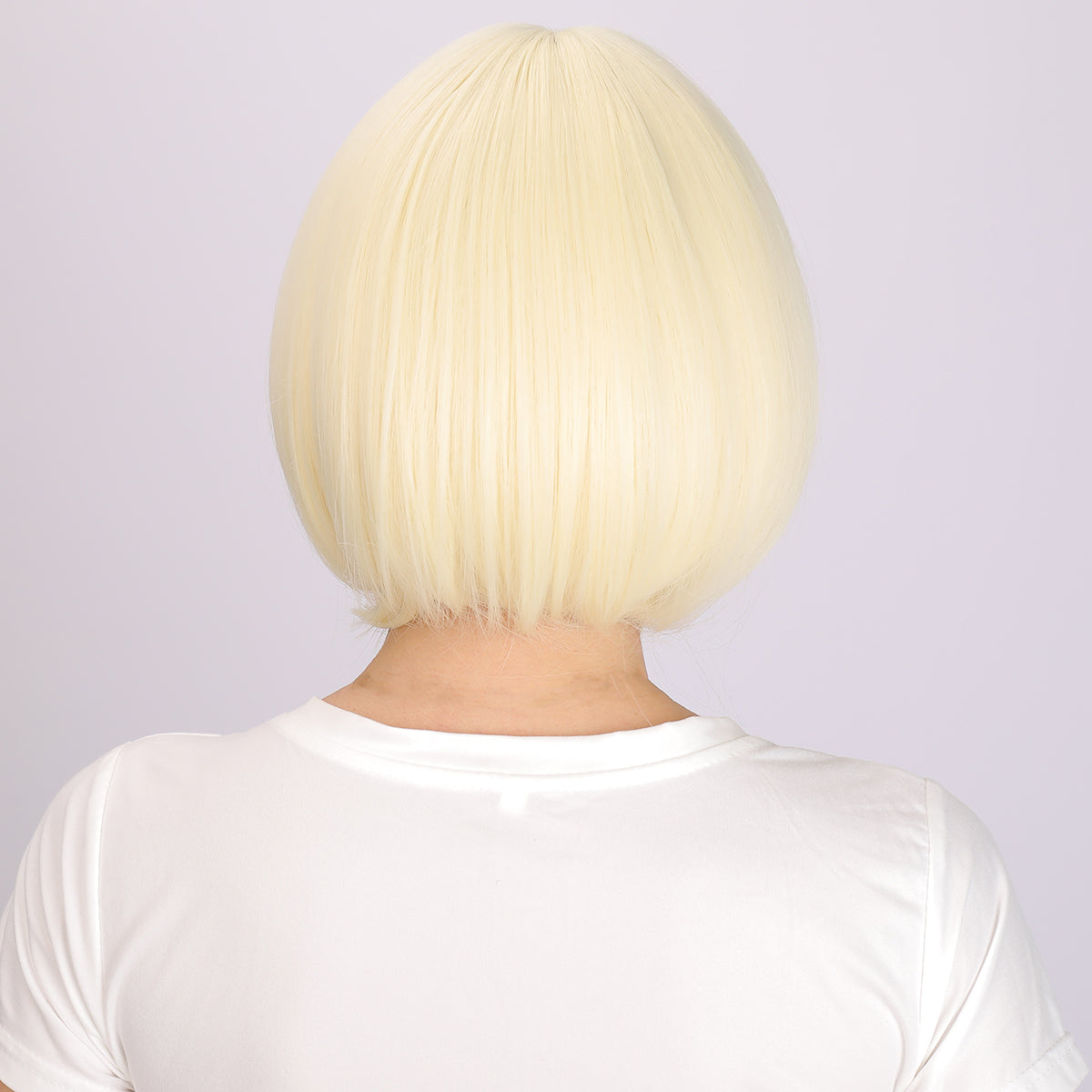 Leia | Blonde Wig | Straight Bob Wig with Bangs | 12 inch Wig | TM Pop