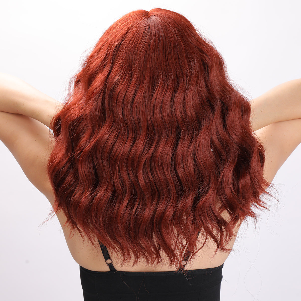 Sadie | Orange Wig | Short Curly Hair With Bangs | 14 inch Wig | TM Pop