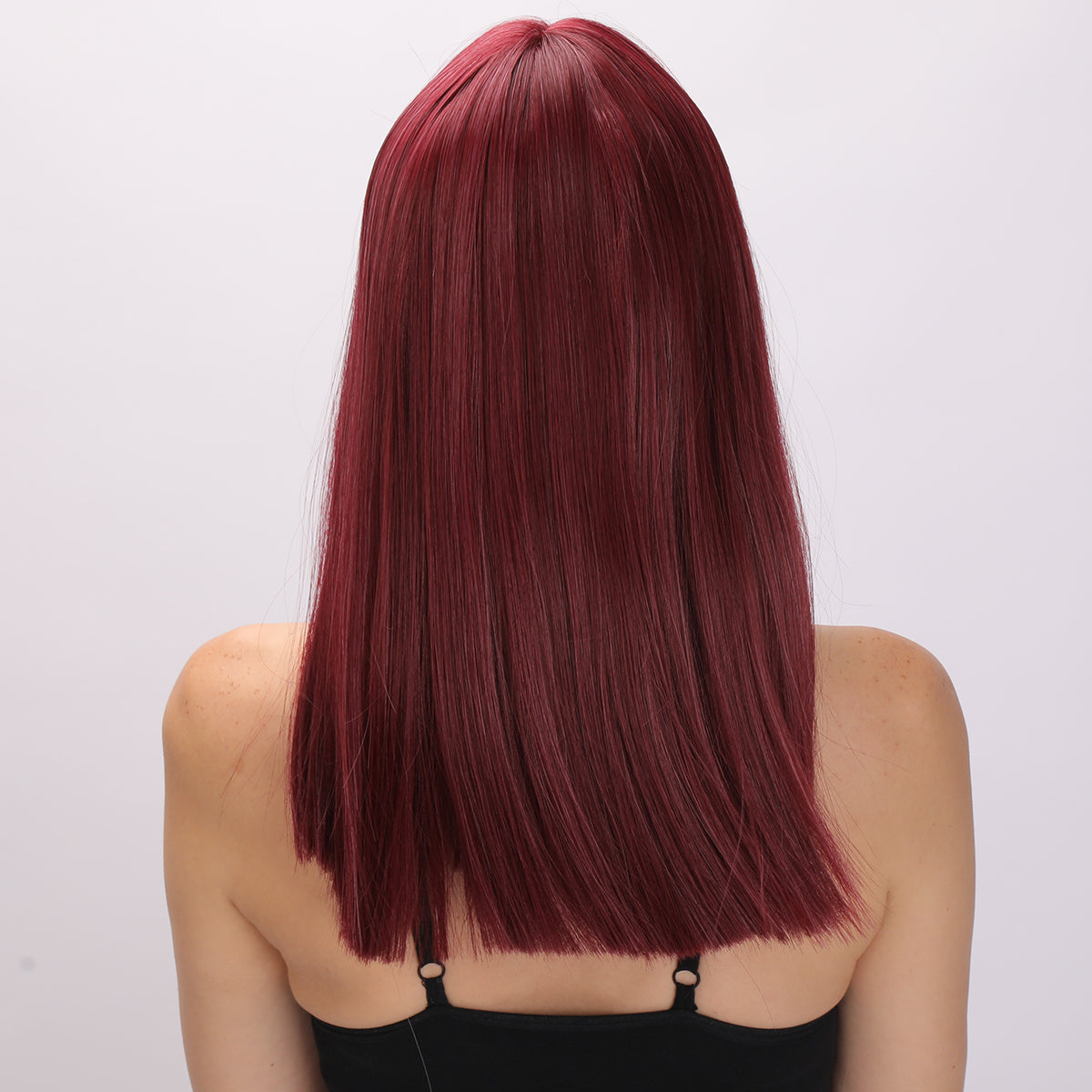 Kimberly | Wine Red Wig | Straight Hair Wig | 18 inch Wig | TM Pop
