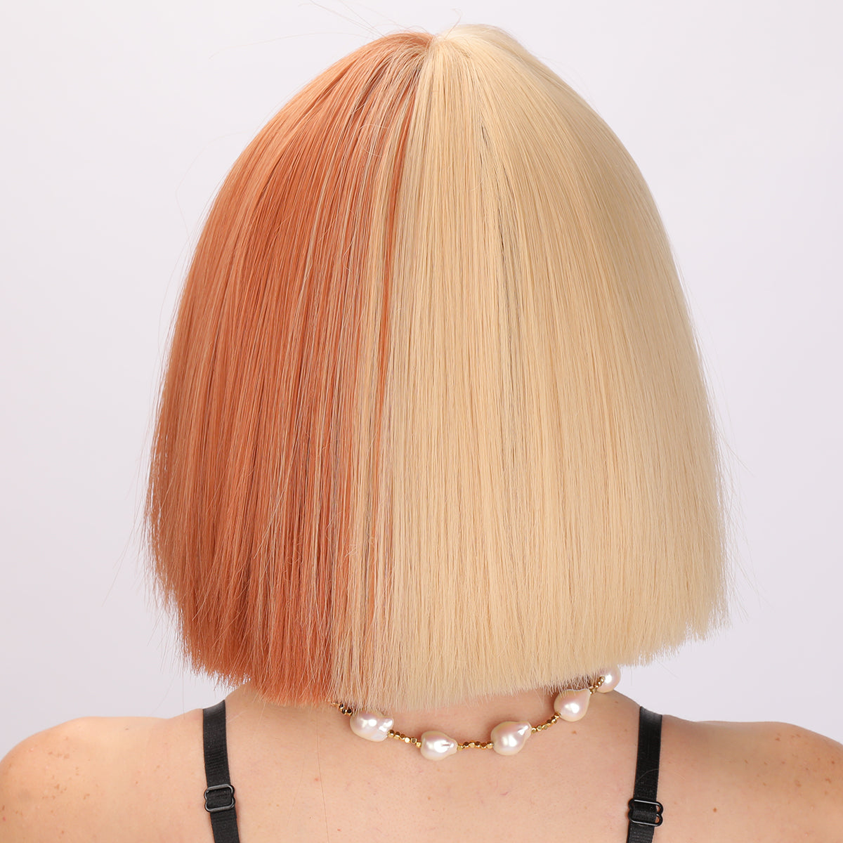 Siya | Cosplay | Blonde and Orange Wig | Straight Bob Wig | 12 inch Wig | TM Pop