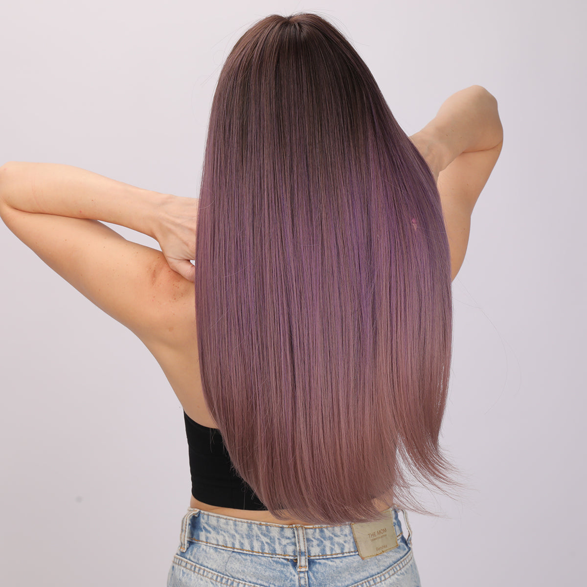 Rachel | Purple and Ombre Gradient Wig | Straight Hair Wig | 24 inch Wig | TM Pop
