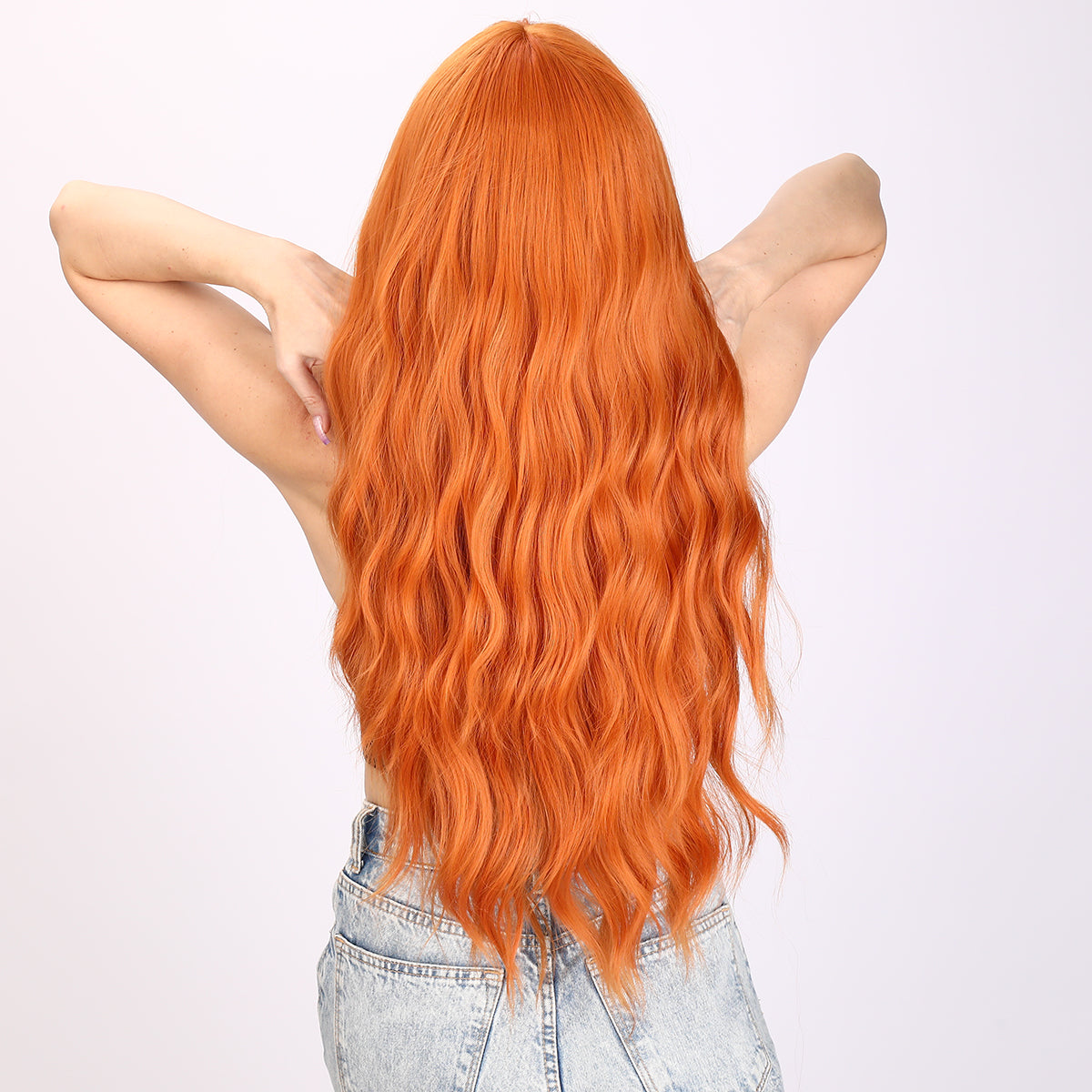 Alani | Orange Wig | Body Wave Wig | Curly Hair | 30 inch Wig | TM Pop