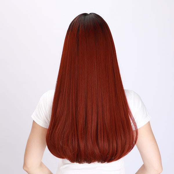 Color: Red gradient wig Style: deep wave wig Length: 22 inch wig
