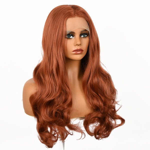 Color: brown wig Style: body wave wig, lace front wig Length: 26 inch wig