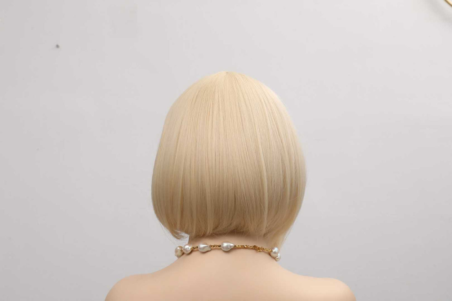 Katherine | Golden Wig | Straight Bob Wig | 12 Inch Wig | TM Pop