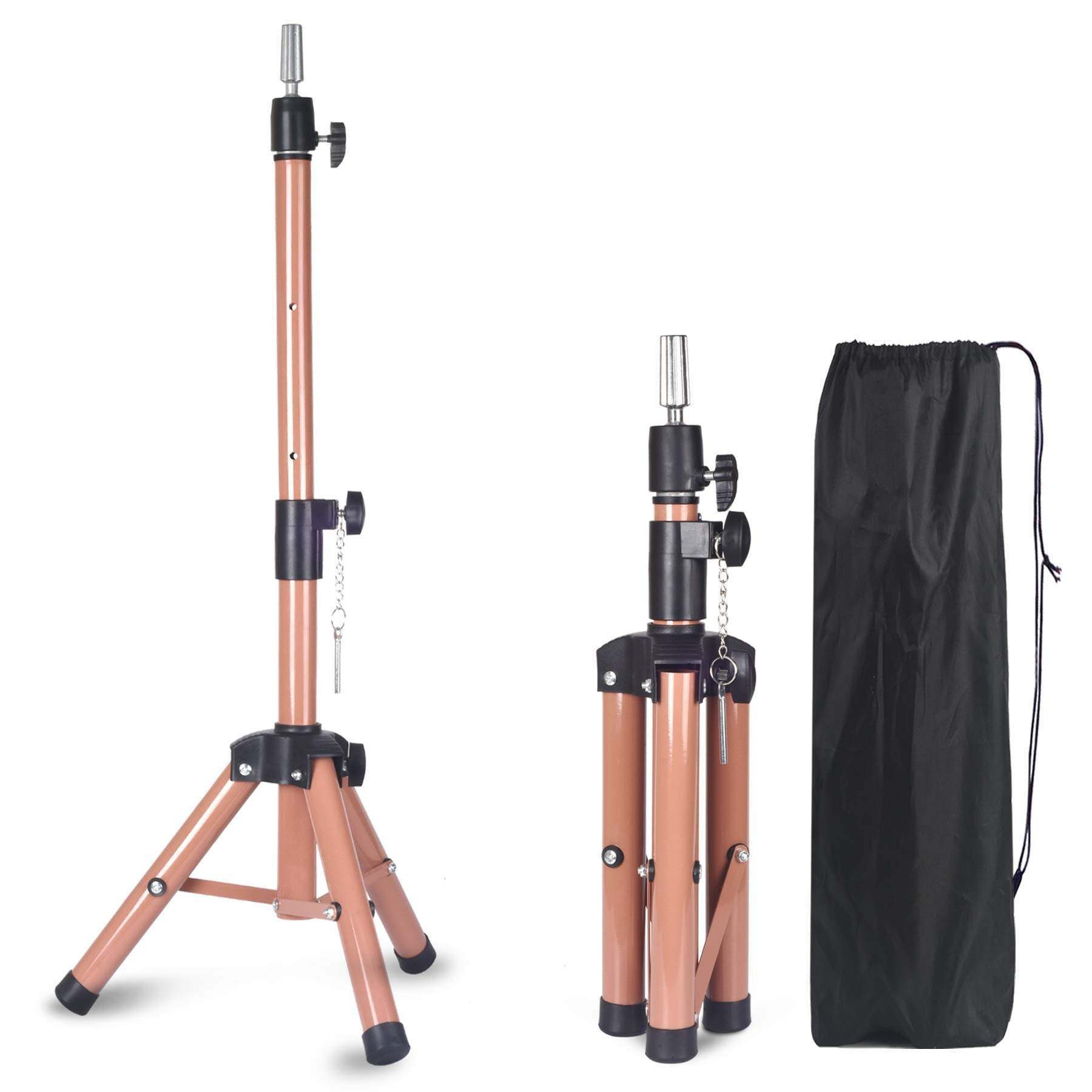 Abody Wig Mannequin Head Tripod Stand with Carry Bag for