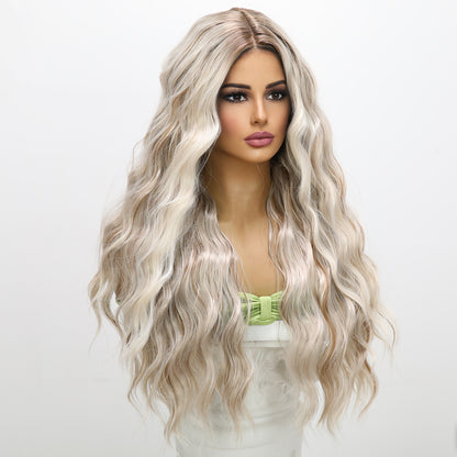 Charli | Grey Dark Brown Gradient | Straight | T-Part 13*5*1 Lace Front | 28 Inches | SM9669 | Apn Popinrow