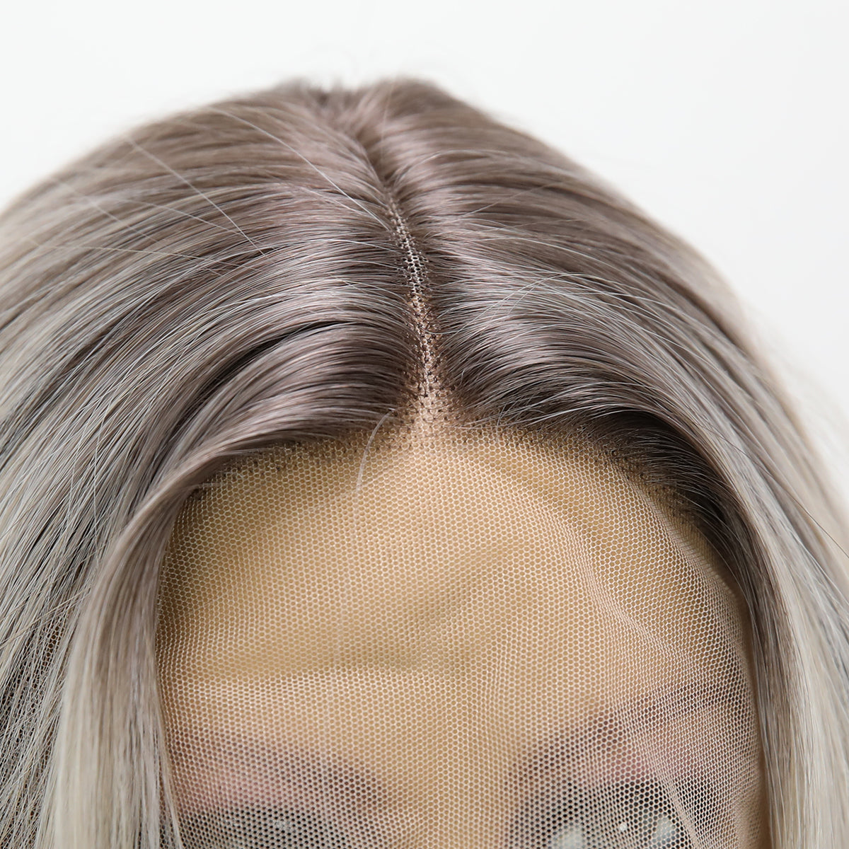 Aitana | Grey Dark Brown Gradient | Straight | T-Part 13*5*1 Lace Front | 28 Inches | SM9217 | Apn Popinrow