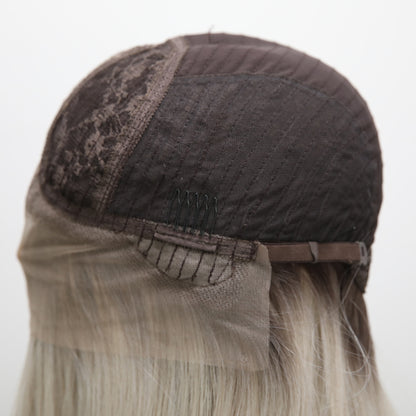 Aitana | Grey Dark Brown Gradient | Straight | T-Part 13*5*1 Lace Front | 28 Inches | SM9217 | Apn Popinrow