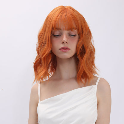 Lyric | Orange | Curly Wig | 14inch | SM036 | Apn Popinrow