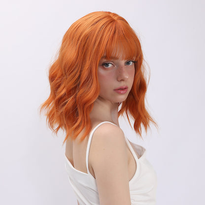 Lyric | Orange | Curly Wig | 14inch | SM036 | Apn Popinrow