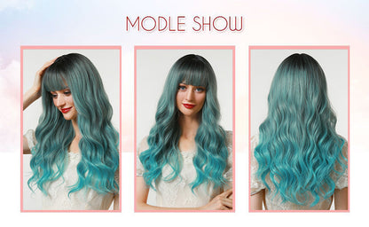 Blue Gradient | Loose Wave | 28inch | apn Prtheus