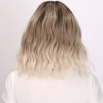 Elise | Blonde and Ombre Gradient Wig | Curly Bob Wig | 14 inch Wig | TM Pop