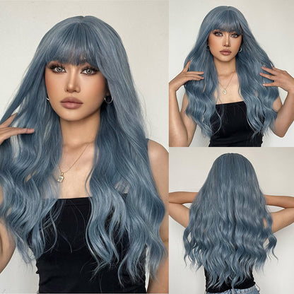 ReignBlue | Long Curly Wigs with Bangs | 26 inches | LC194-1 | Apn Popinrow
