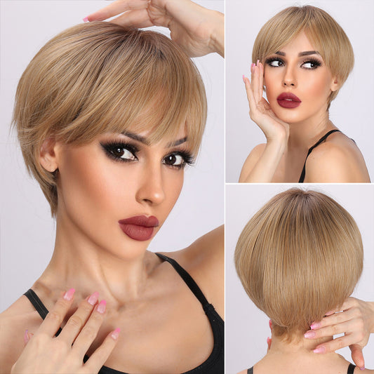 Molly | Blonde Wig | Straight Bob Wig | 10 inch Wig | TM Pop