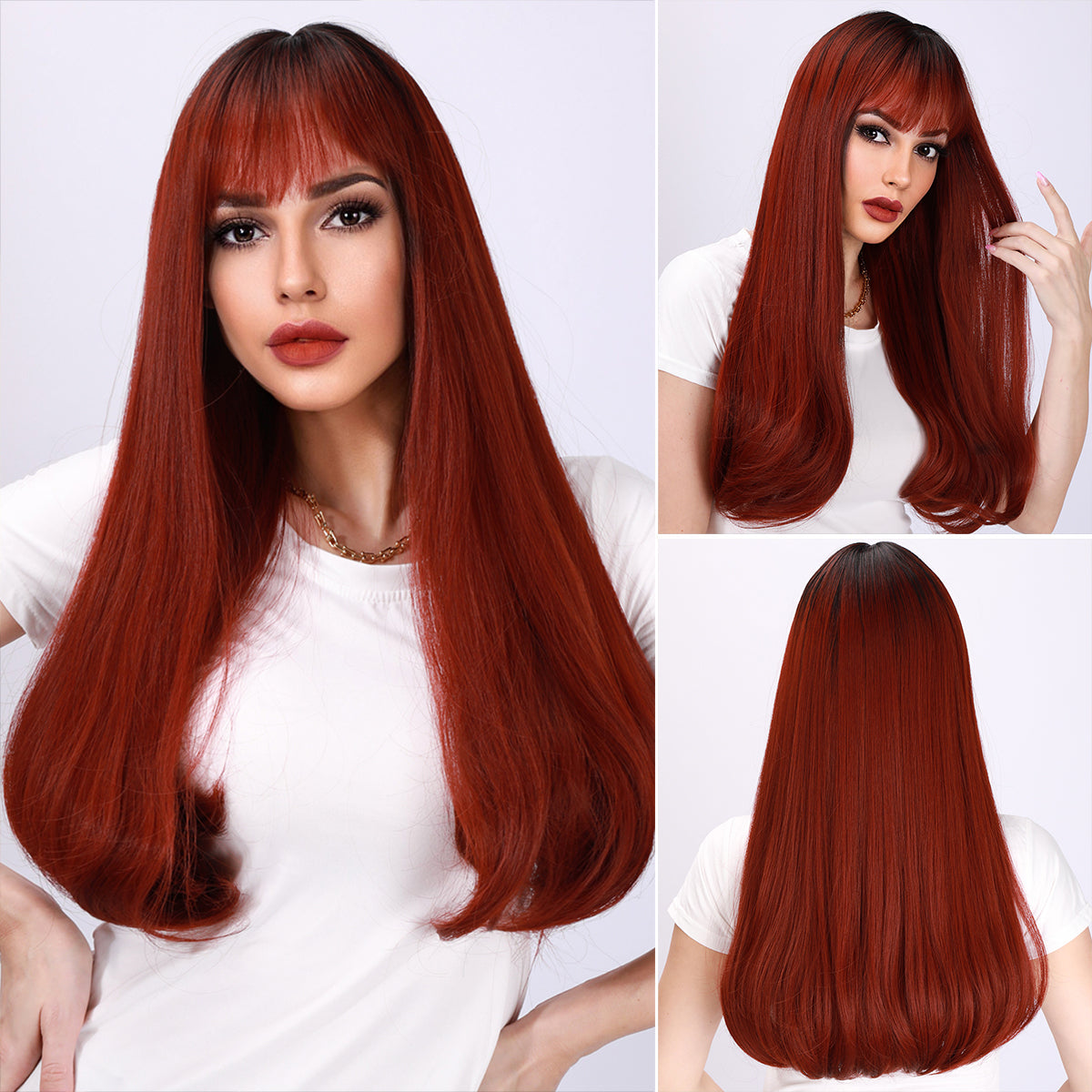 Nyla | Wine Red Wig | Deep Wave Wig | 22 inch Wig | TM Pop