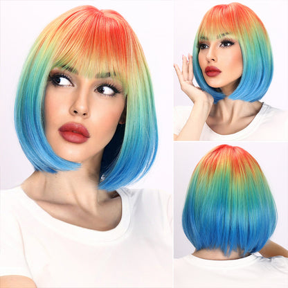 Genesis | Rainbow Wig | Straight Bob Wig | 12 inch Wig | TM Pop