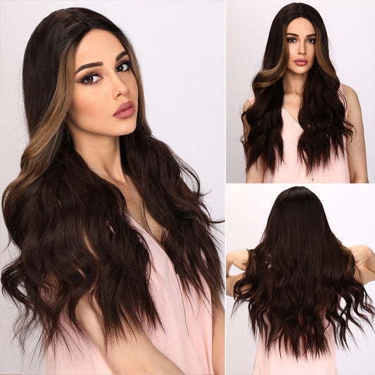 Kaylee | Golden Dragon Beard Brown Wig | Body Wave Wig | 28 Inch Wig | TM Pop