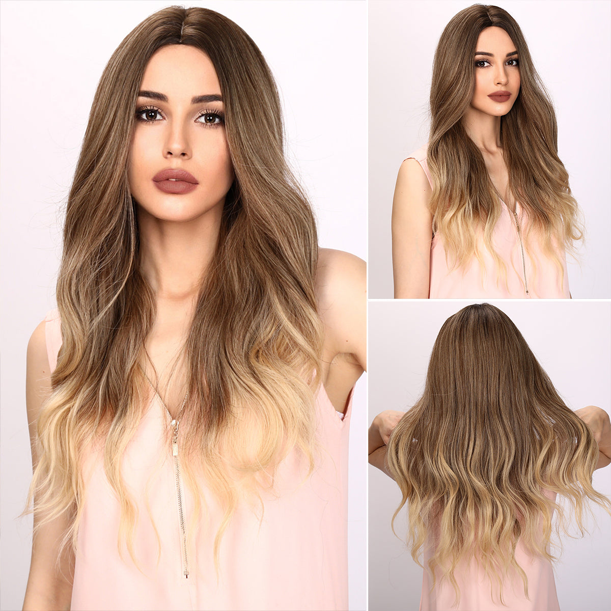 Finley | Brown and Ombre Wig | Loose Wave Wig | 28 inch Wig | TM Pop